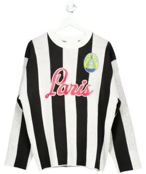 3.14 Black Paris Stripe Sweatshirt UK L