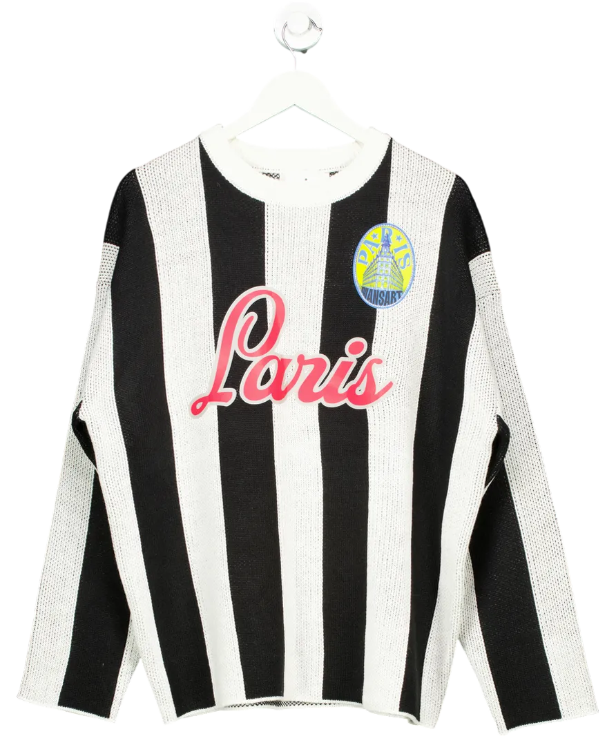3.14 Black Paris Stripe Sweatshirt UK L