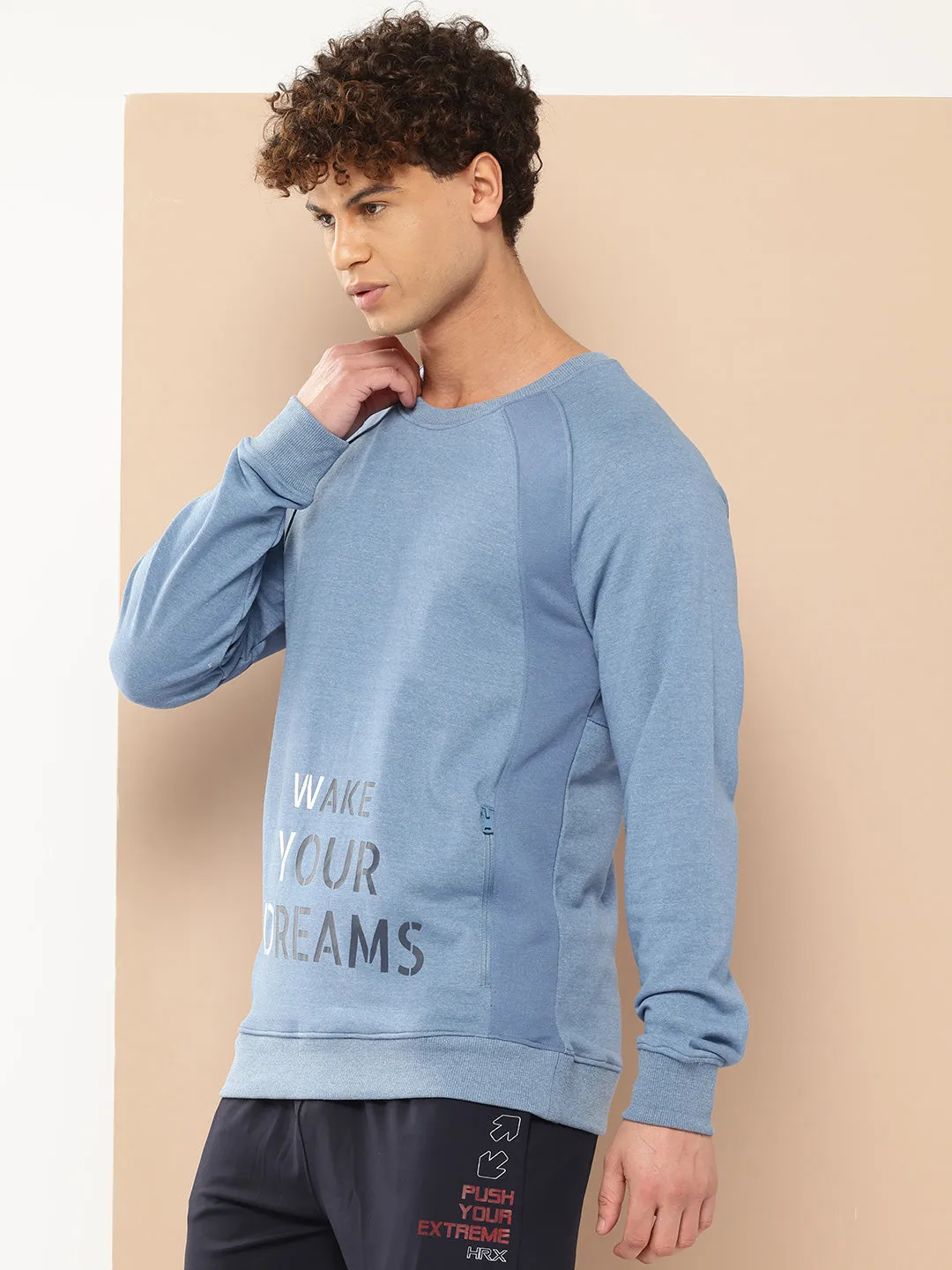 Alcis Men Blue Printed Sweatshirt