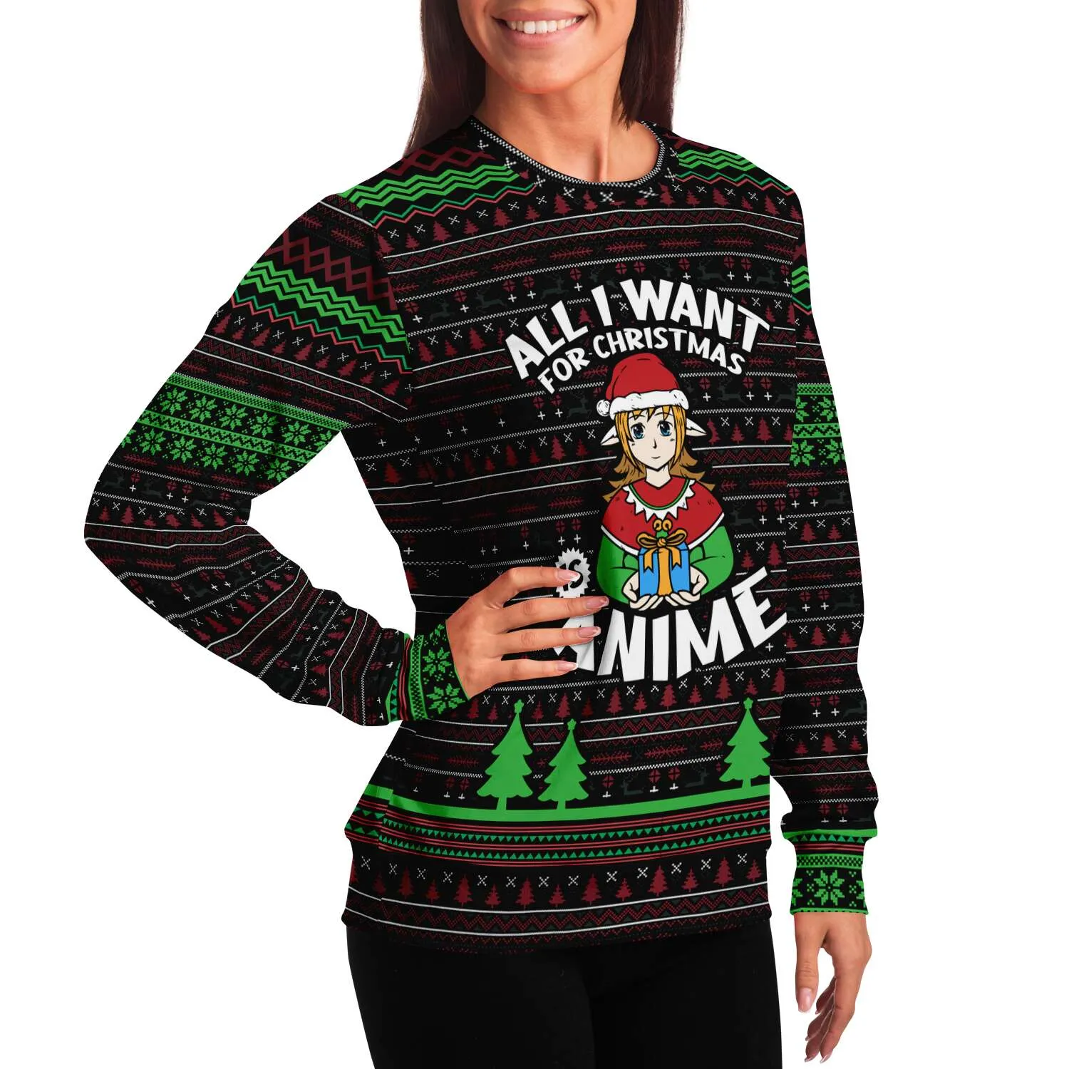 All I want for Christmas is Anime - Athletic Sweatshirt