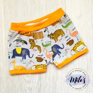 AlphaZoo Unisex Boxer Shorts - Age 8