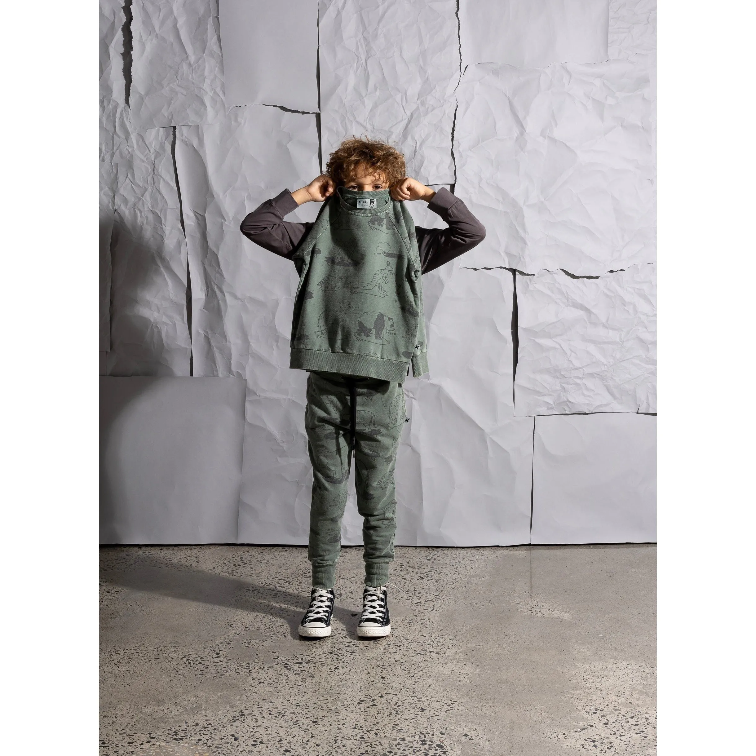 Animal Surfers Trackies - Olive Wash