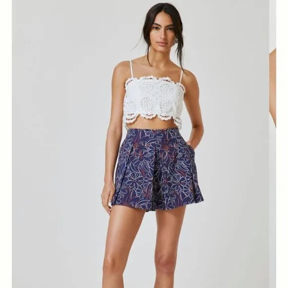 Anthropologie Maeve Pleated Tennis skort shorts size 14