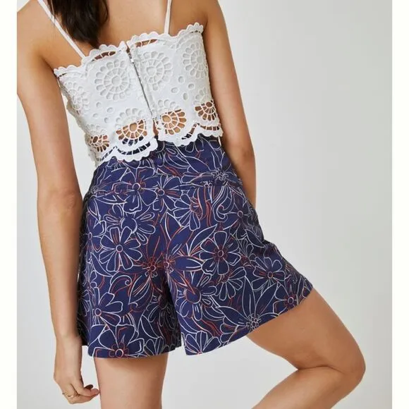 Anthropologie Maeve Pleated Tennis skort shorts size 14