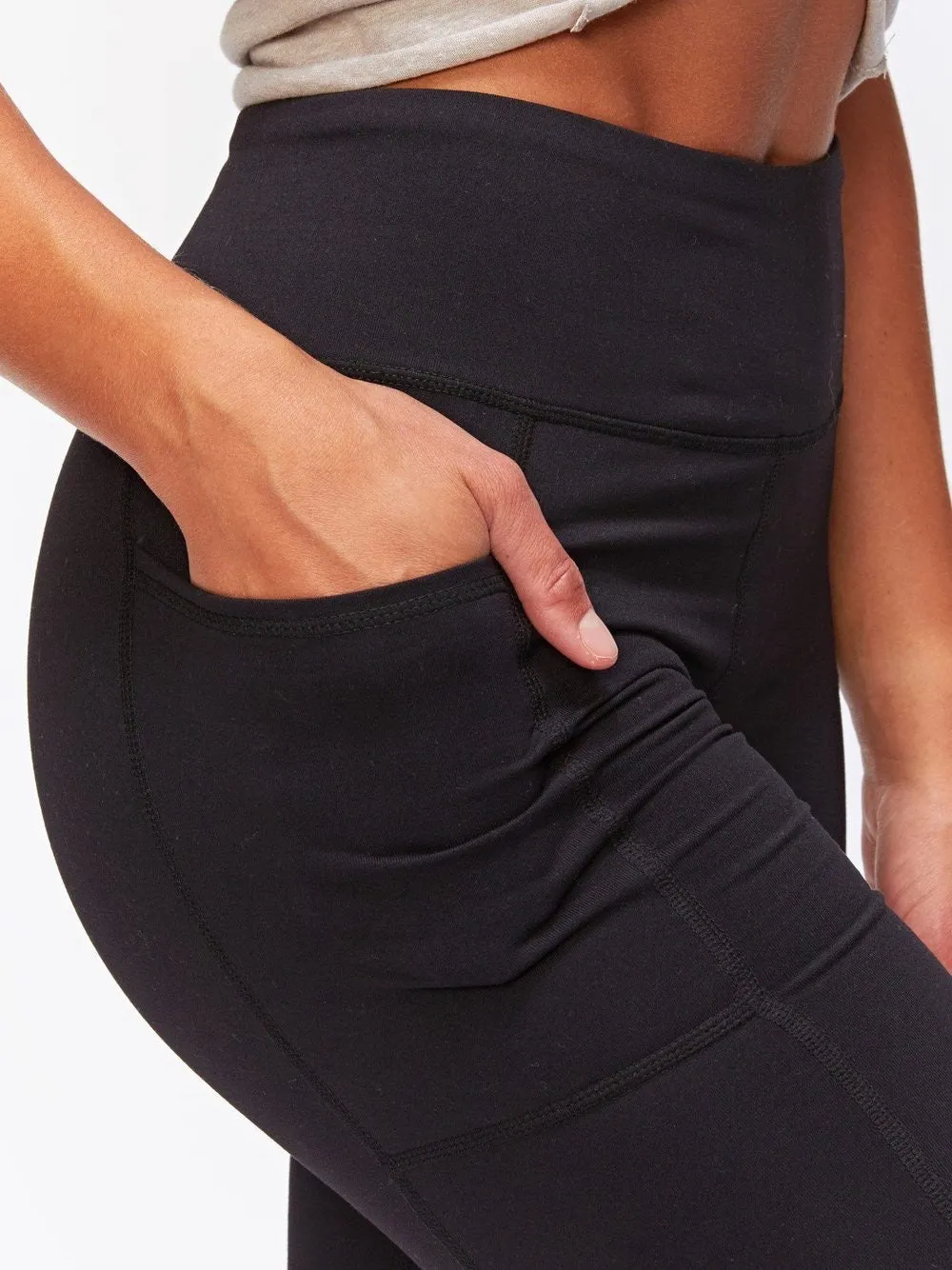 Astrid High-Rise Pocket Bike Shorts, Black