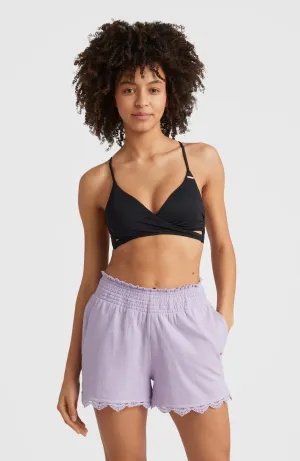 Ava Smocked Shorts | Purple Rose