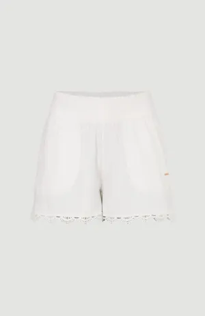 Ava Smocked Shorts | Snow White