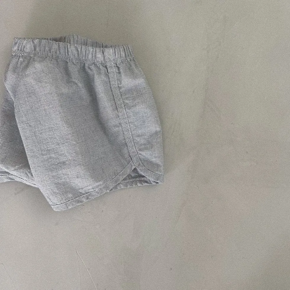 Baby Billy Check Shorts, Navy