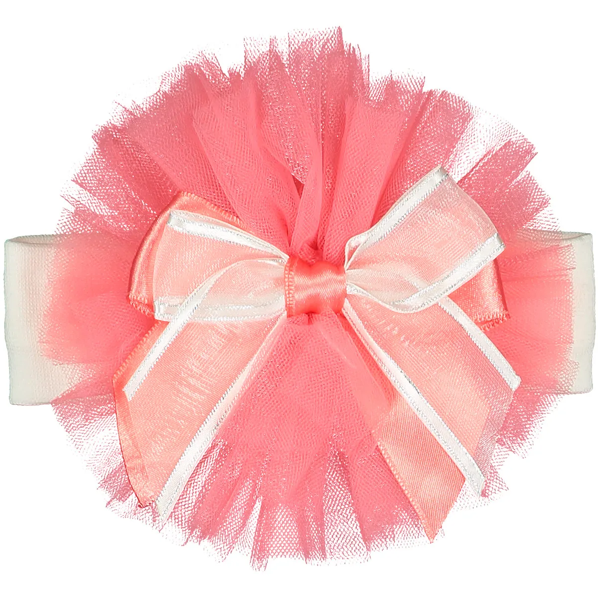 Baby Girl Coral Ivory Pink Tutu Dress
