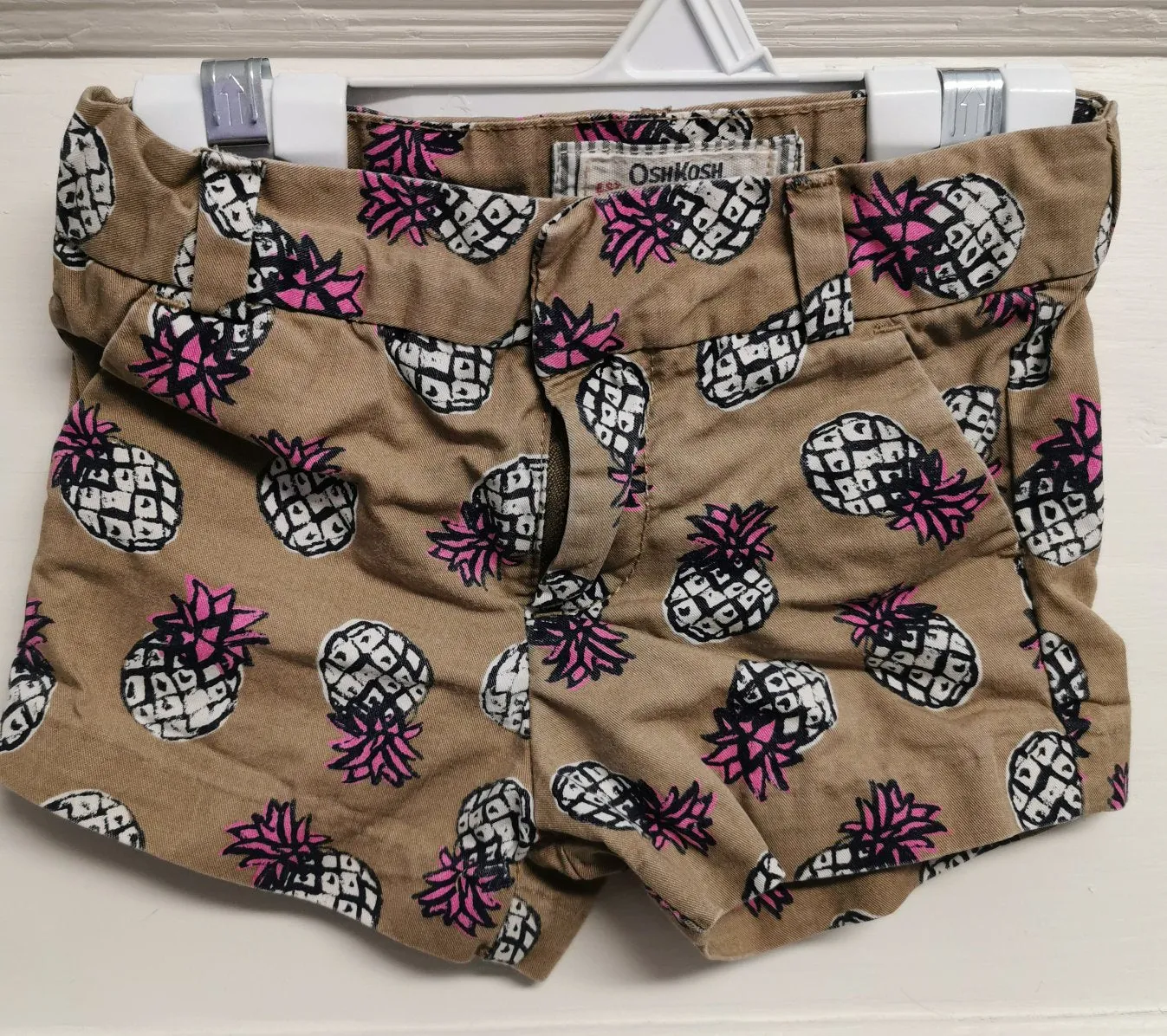 BABY GIRL SIZE 12 MONTHS - OSHKOSH, 2 Pack Cotton Shorts EUC B50