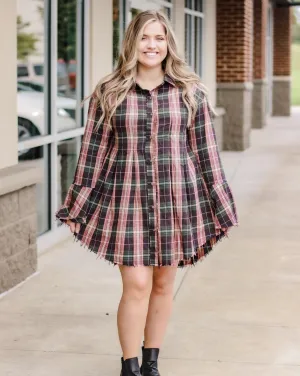 Be Someone Plaid Dress