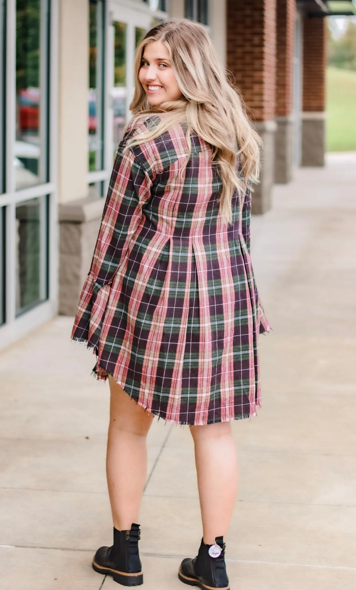 Be Someone Plaid Dress