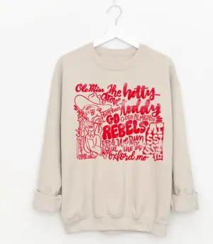 Bella or Gildan Hotty Toddy Sweatshirt / Mississippi Sweatshirt / Ole Miss Sweater / Youth and Adult Sizes