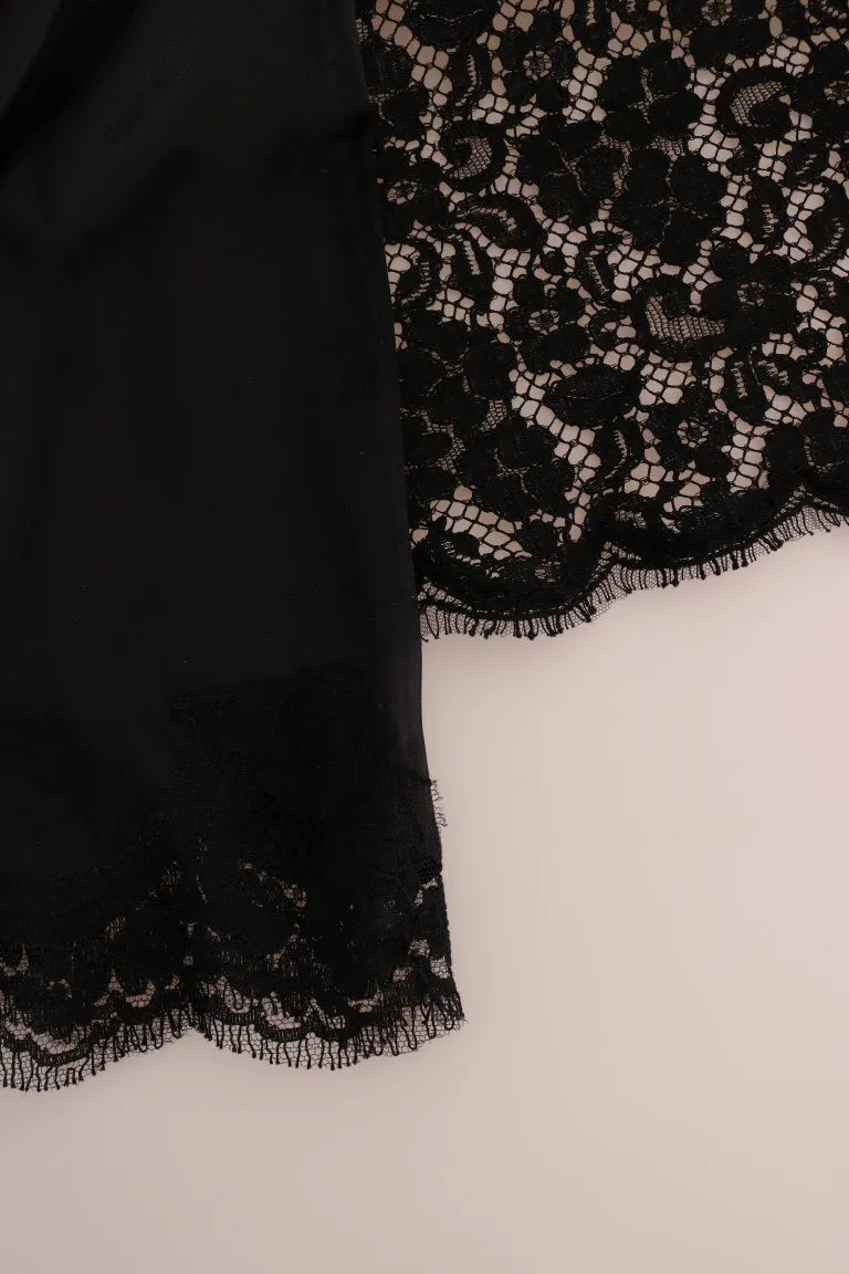Black A-line Taormina Lace Crystal Dress