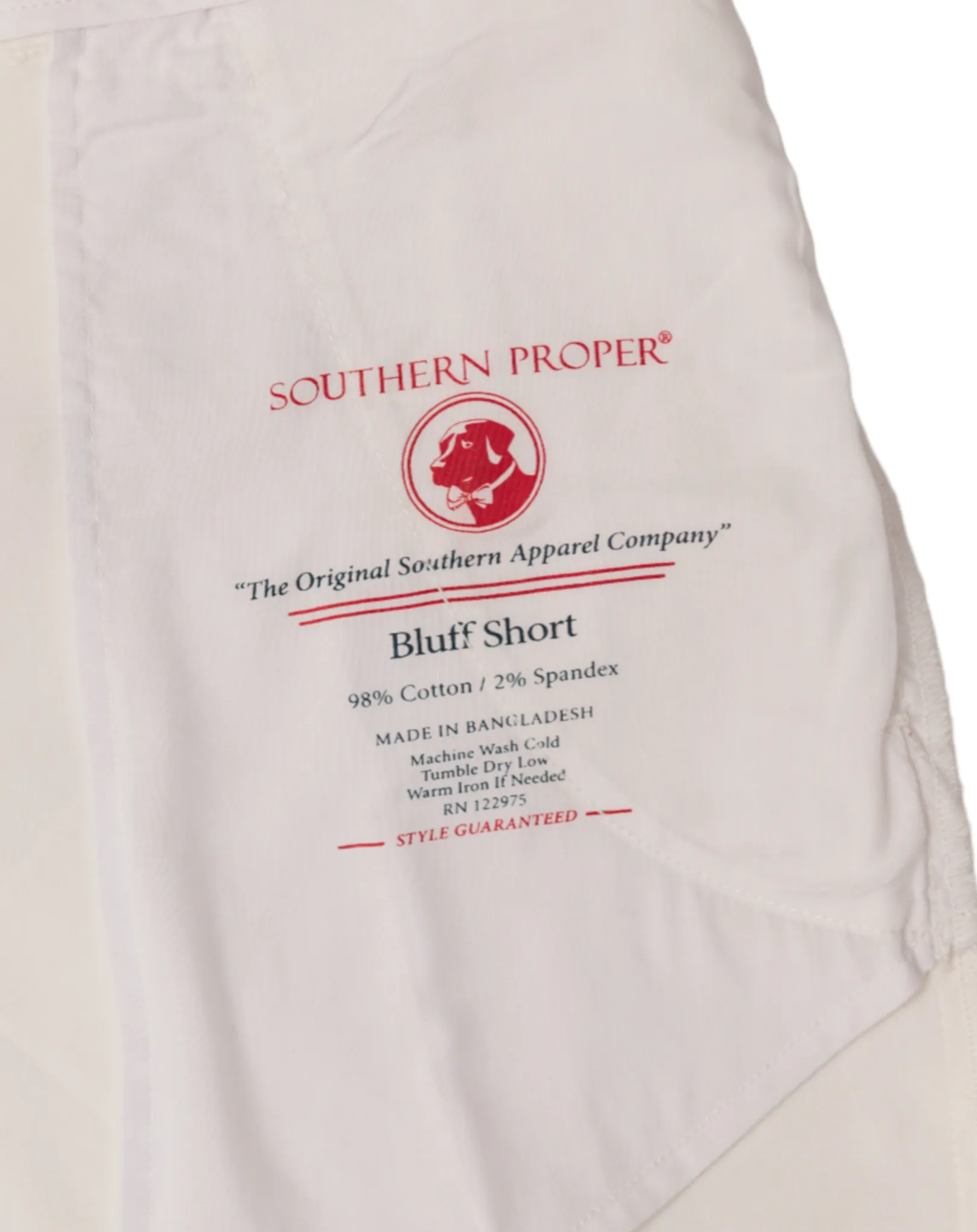 Bluff Short: White