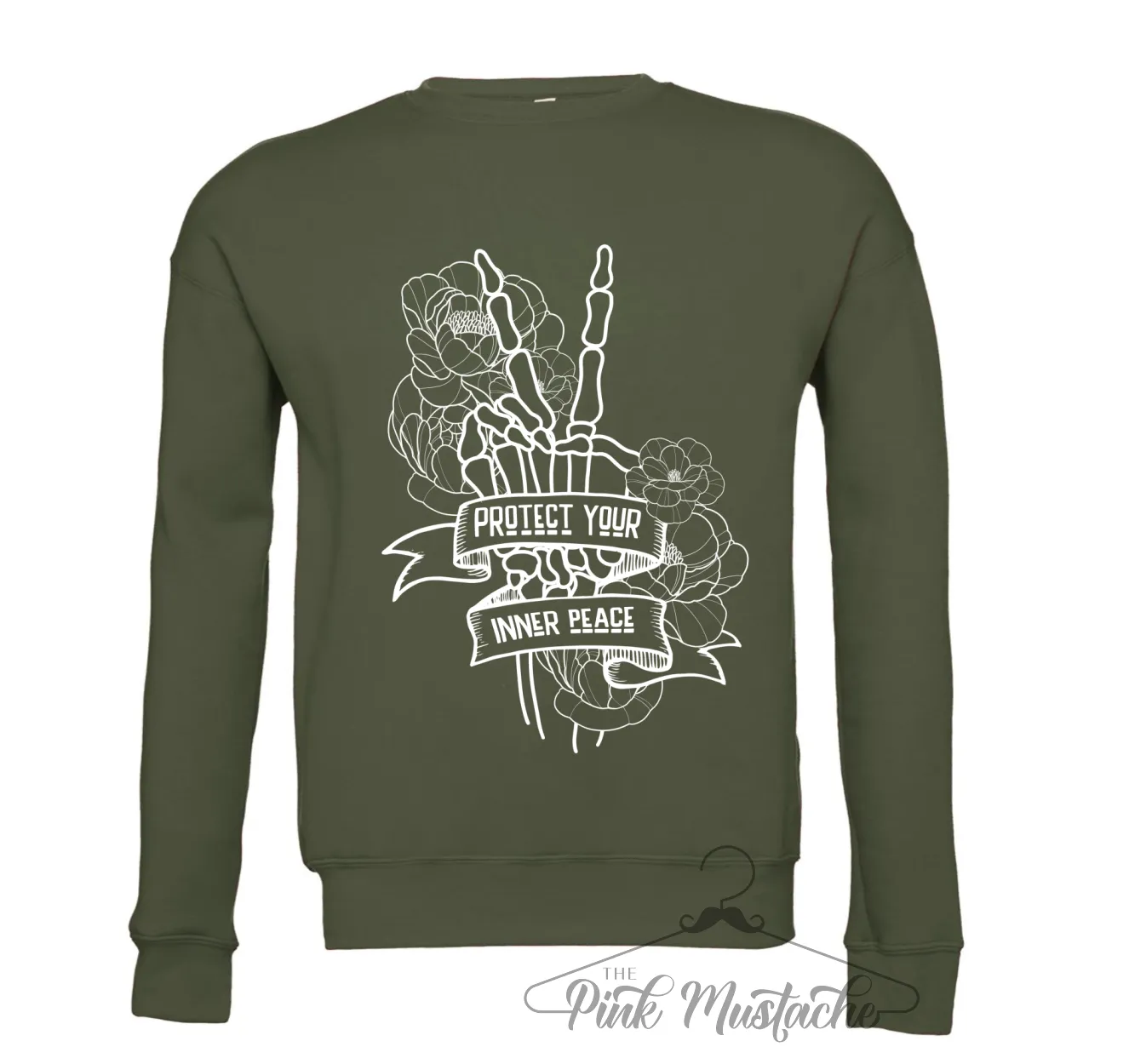 Boutique Bella Canvas Sweatshirt - Protect Your Inner Peace - Skellie Hands
