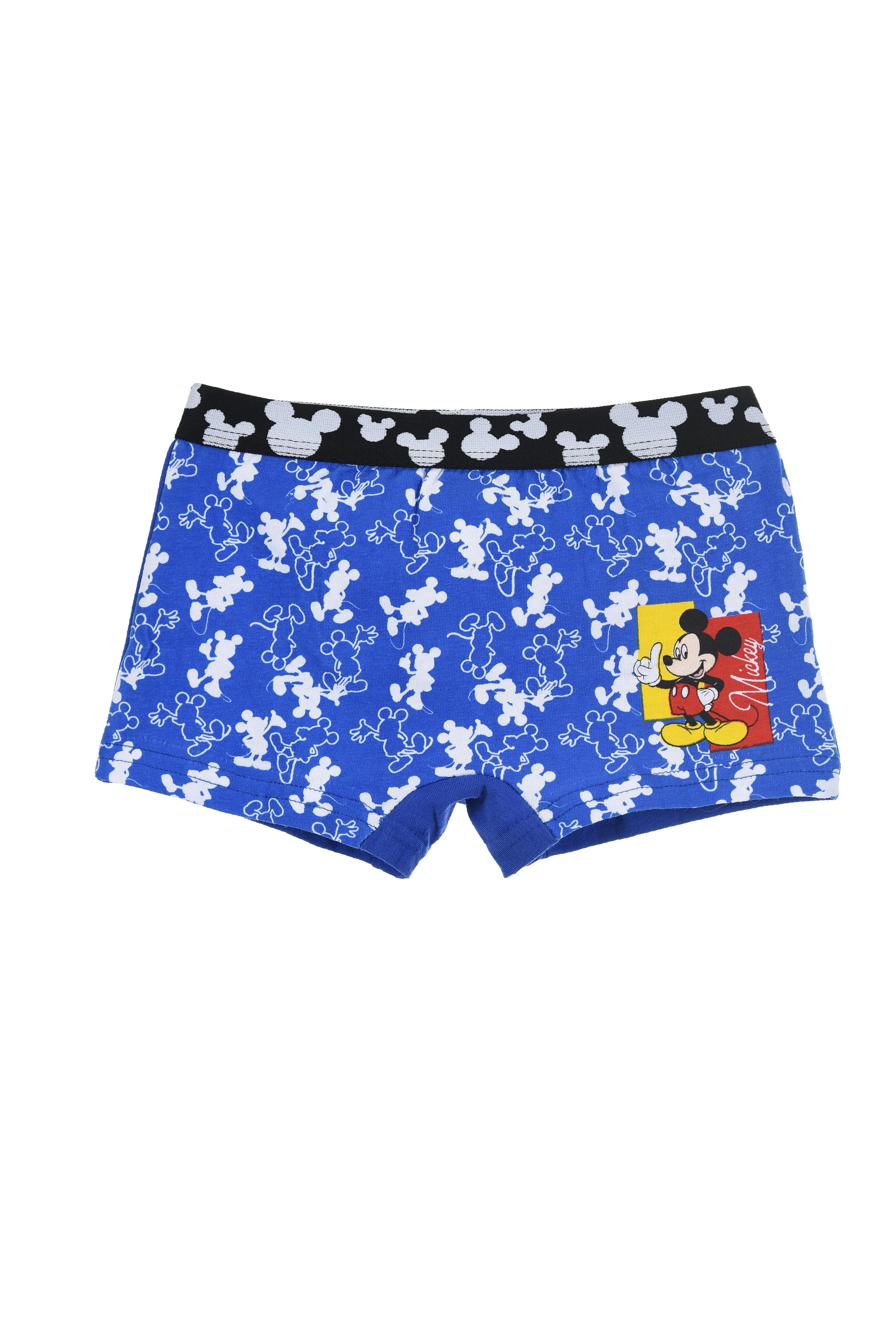 Boys Disney Mickey Mouse Boxer Shorts Organic Cotton Blue/White