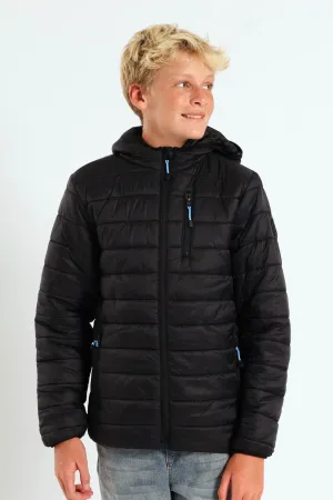 Boys Puffer Jacket - Black