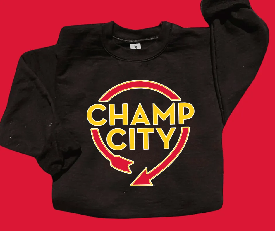 Champ City Black Sweatshirt or Tee