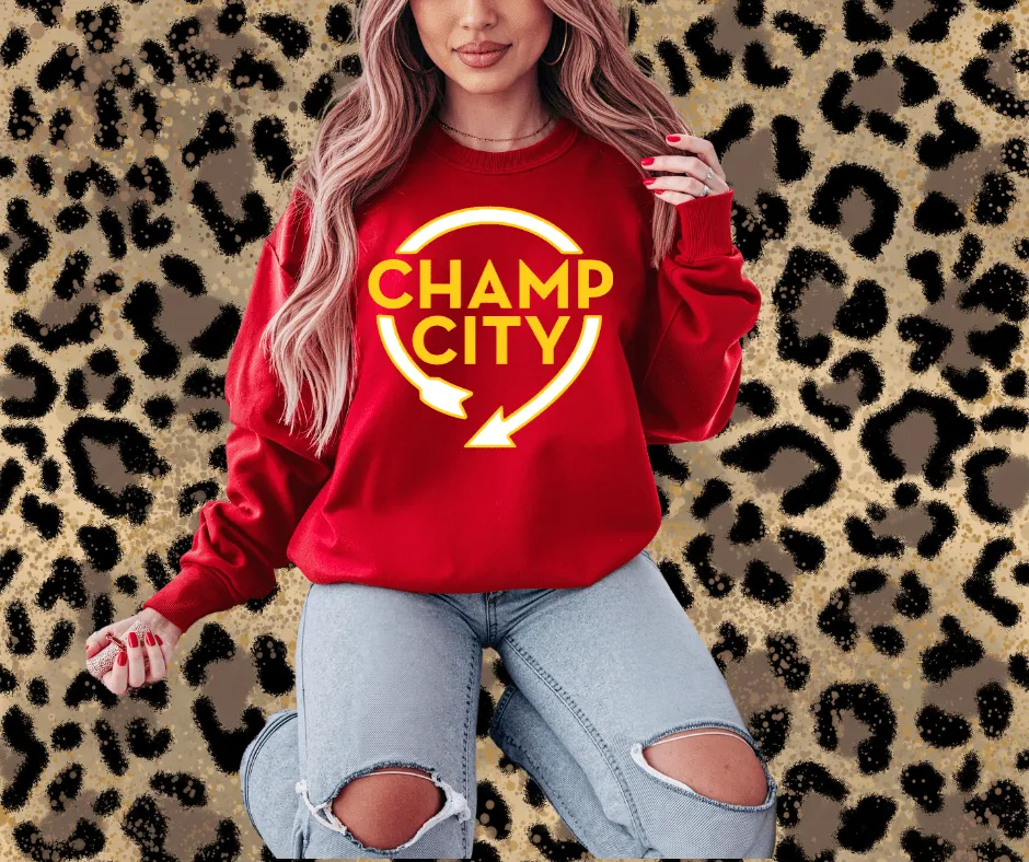 Champ City Red Tee or Sweatshirt