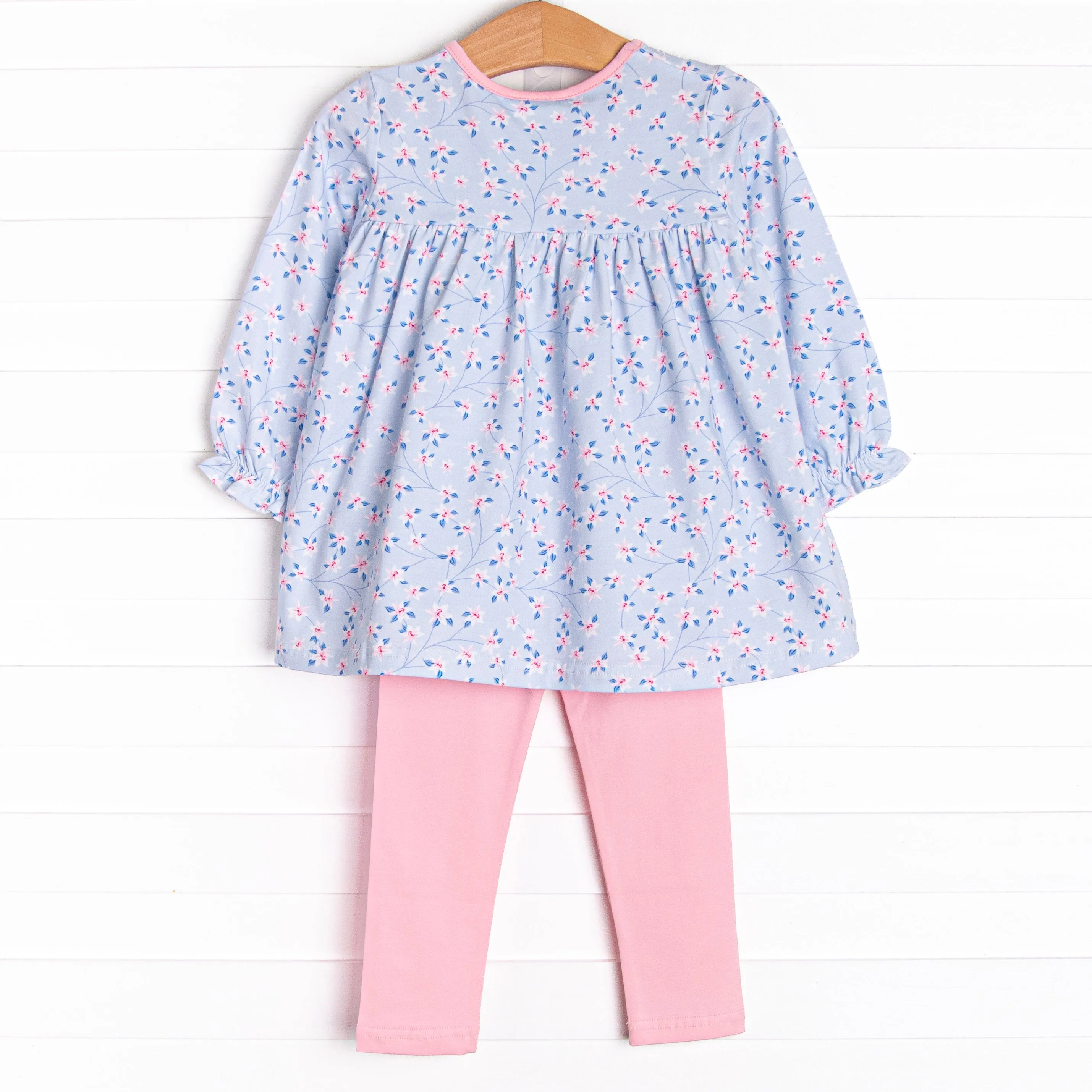 Cherry Blossom Breeze Legging Set, Blue
