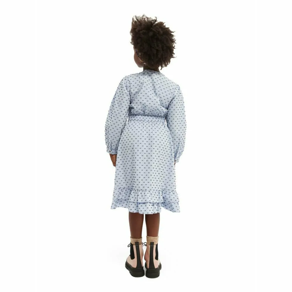 Clip Jacquard Midi-Length Wrap-Over Dress - Breeze