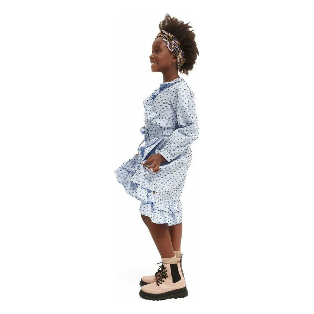 Clip Jacquard Midi-Length Wrap-Over Dress - Breeze