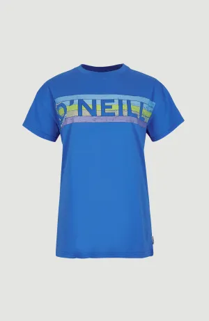 Connective Graphic Long T-Shirt | Princess Blue