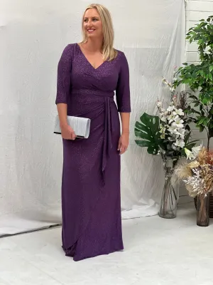 Constantine Purple Glitter Gown