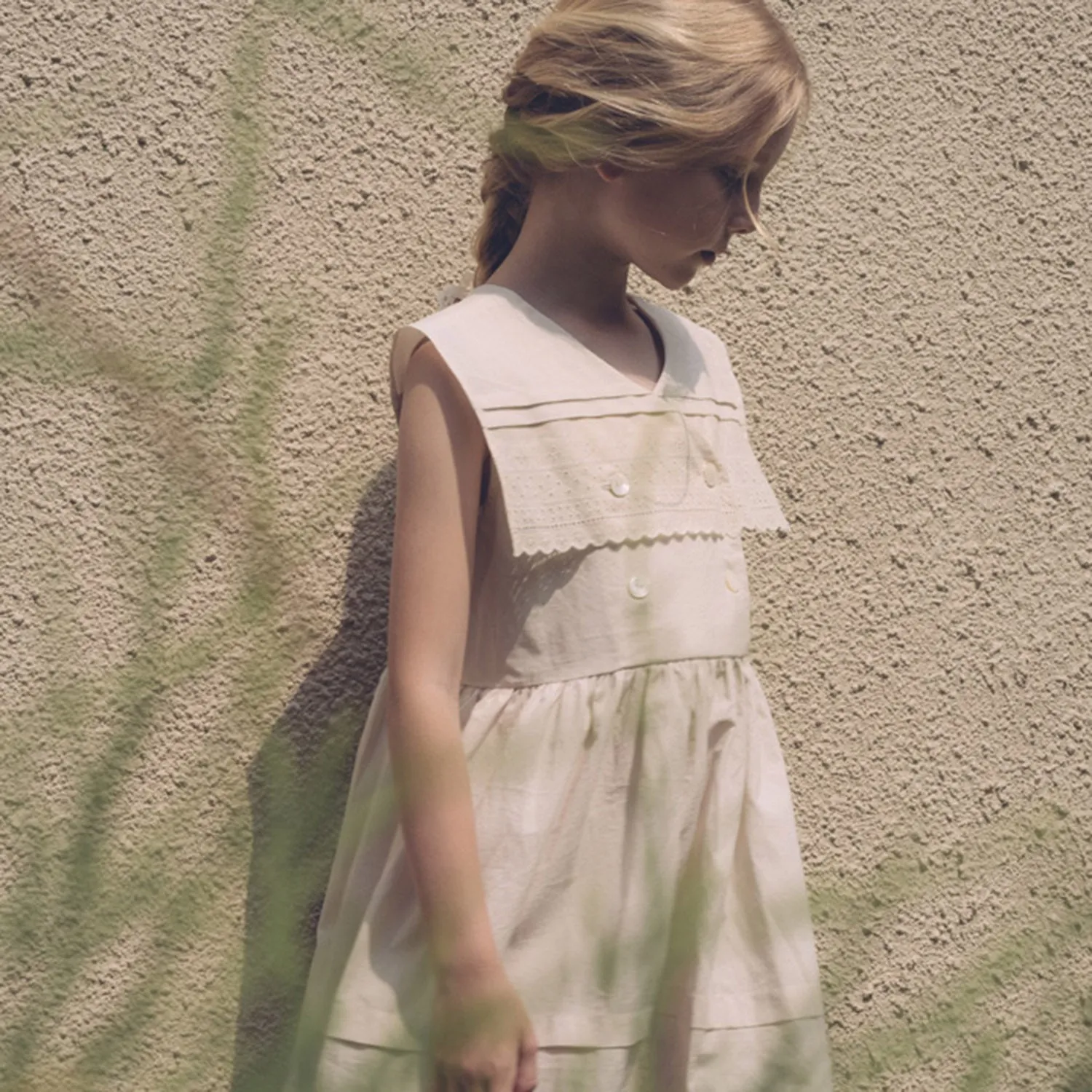Cotton Lemecy Dress - Cream Beige