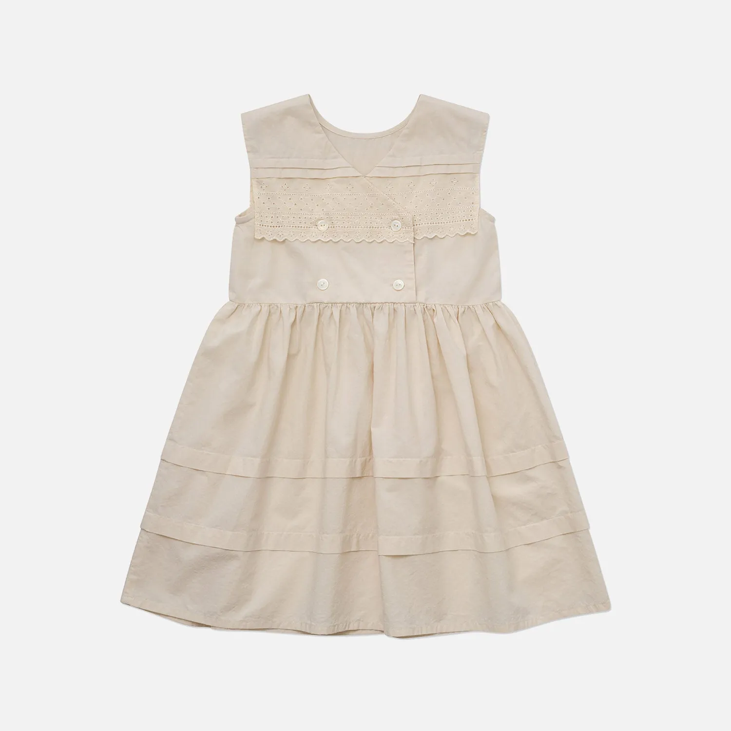 Cotton Lemecy Dress - Cream Beige
