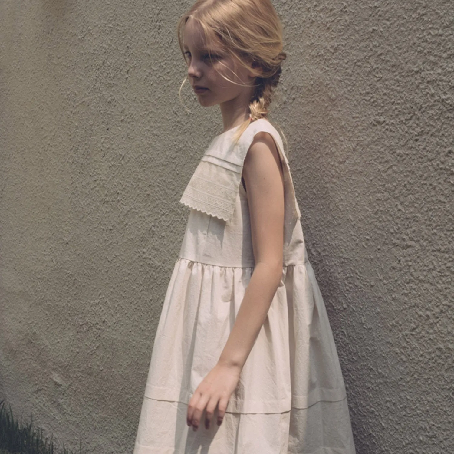 Cotton Lemecy Dress - Cream Beige