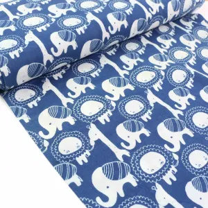 Cotton Voile - Indigo Hand block print