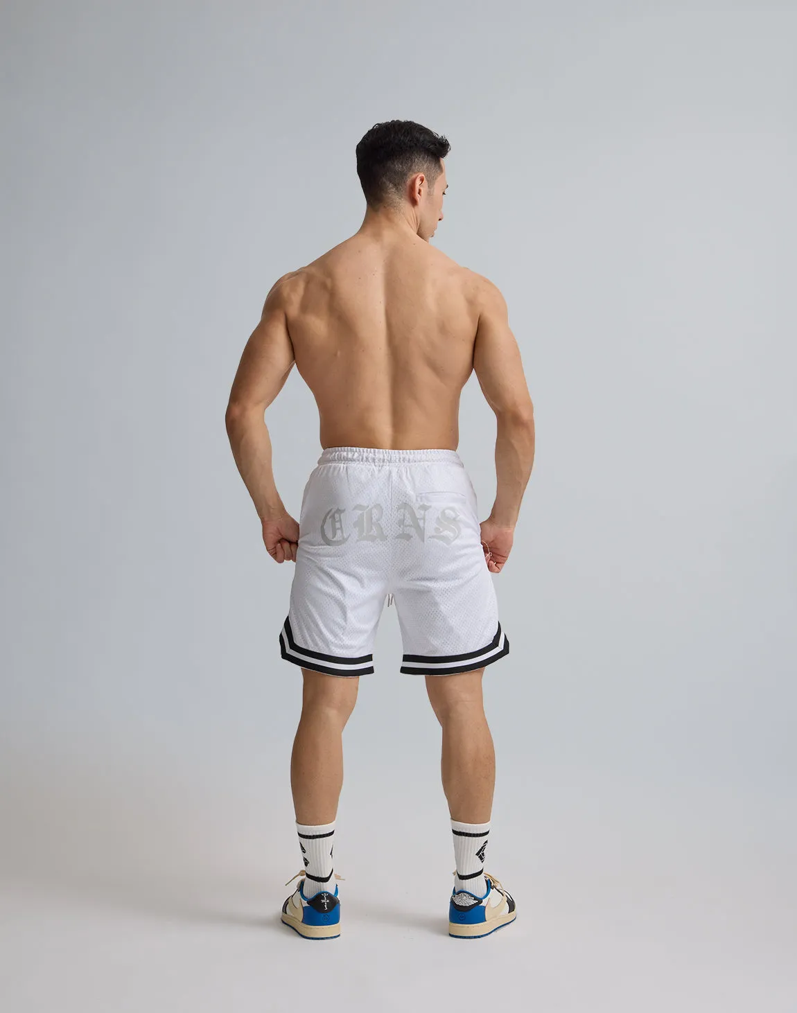 CRONOS JERSEY MESH SHORTS【WHITE】
