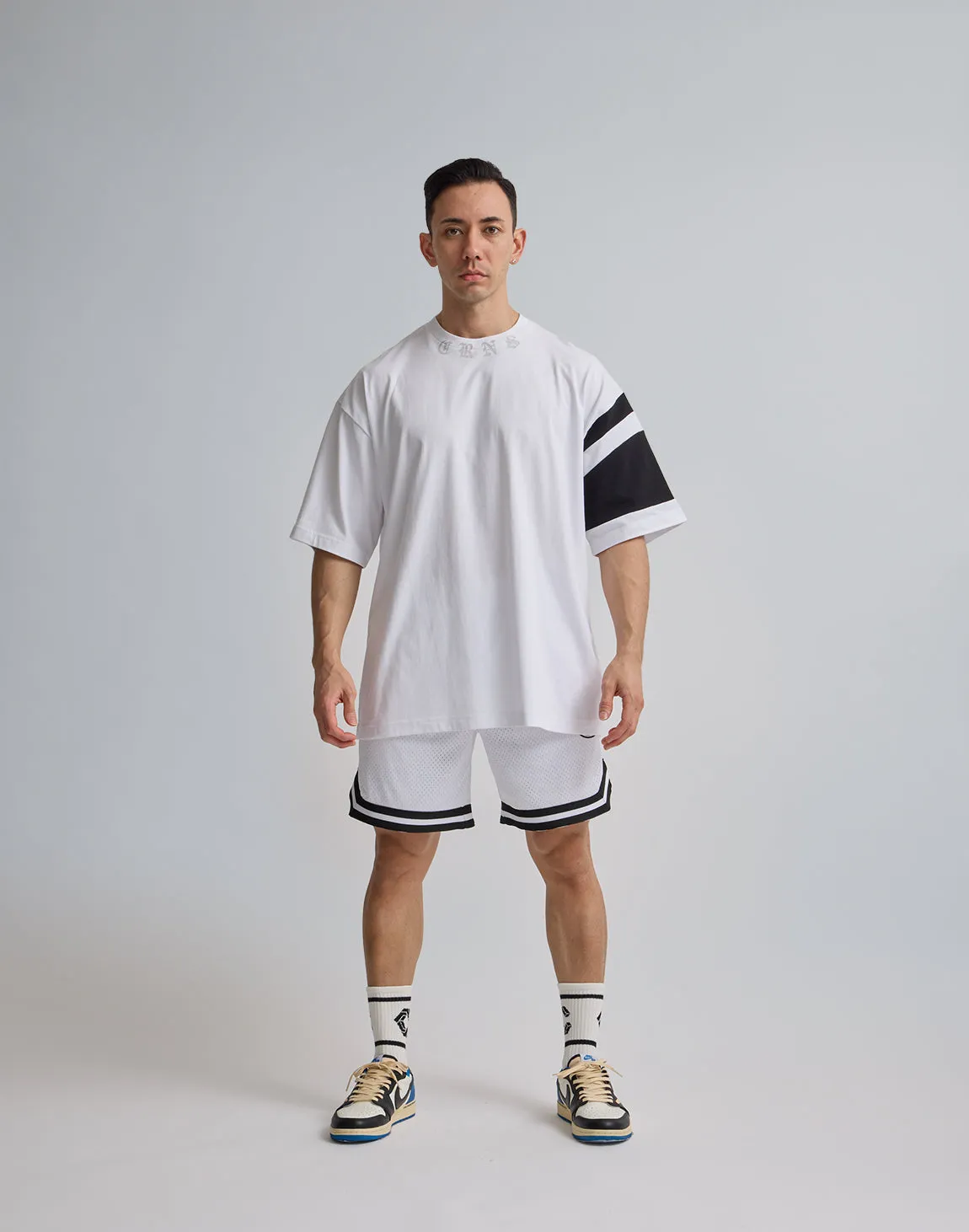 CRONOS JERSEY MESH SHORTS【WHITE】