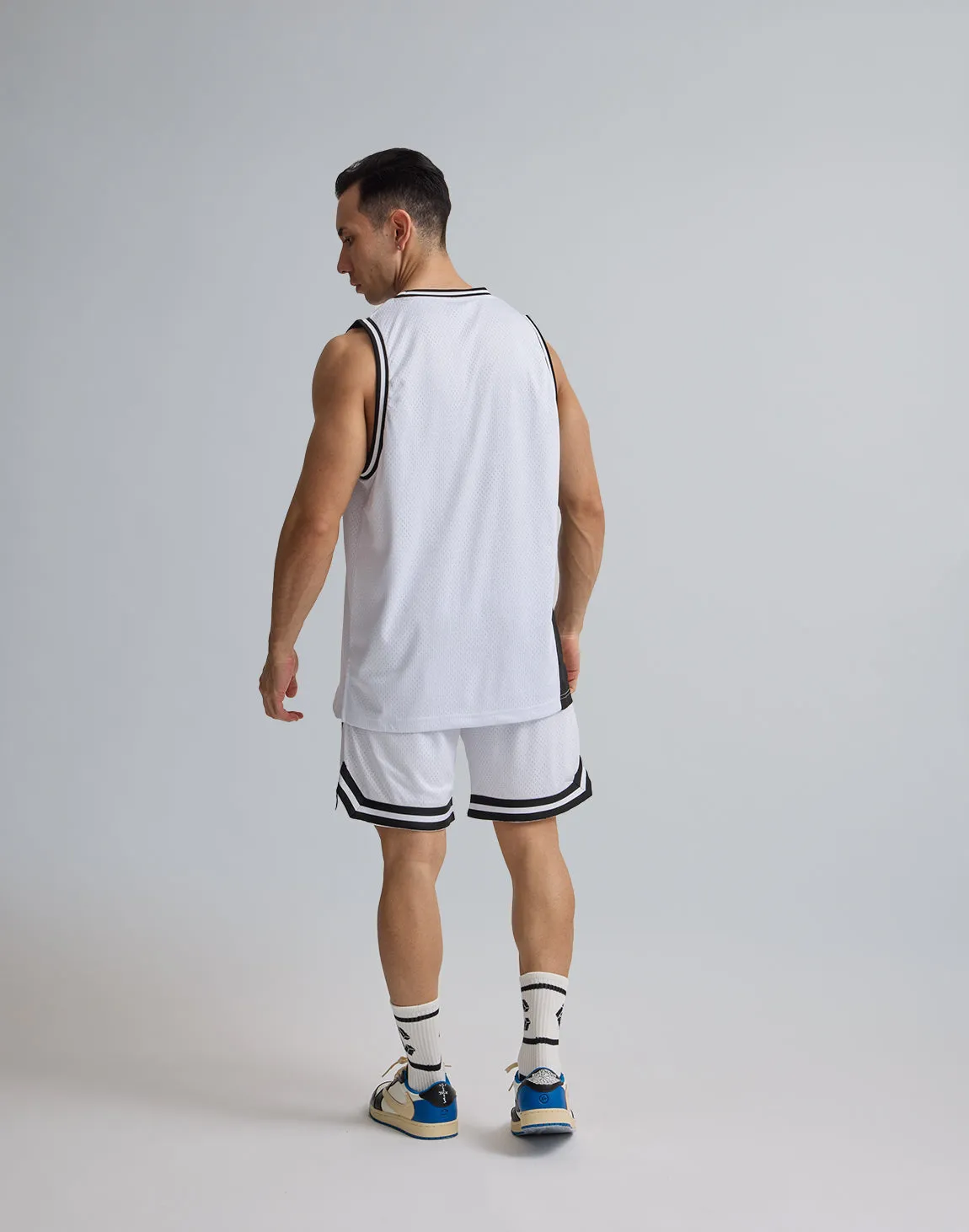 CRONOS JERSEY MESH SHORTS【WHITE】