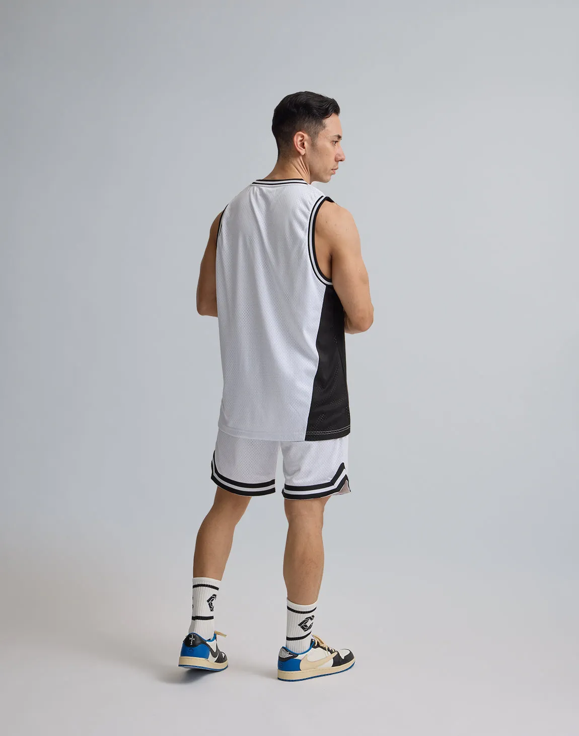 CRONOS JERSEY MESH SHORTS【WHITE】