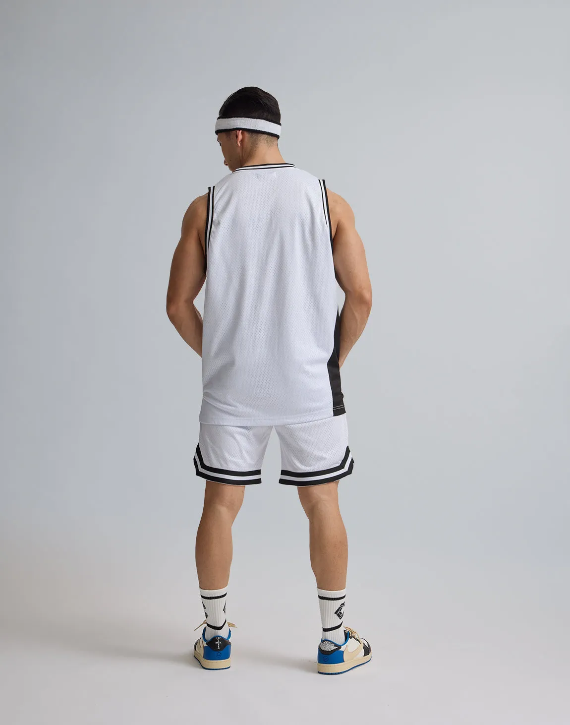 CRONOS JERSEY MESH SHORTS【WHITE】