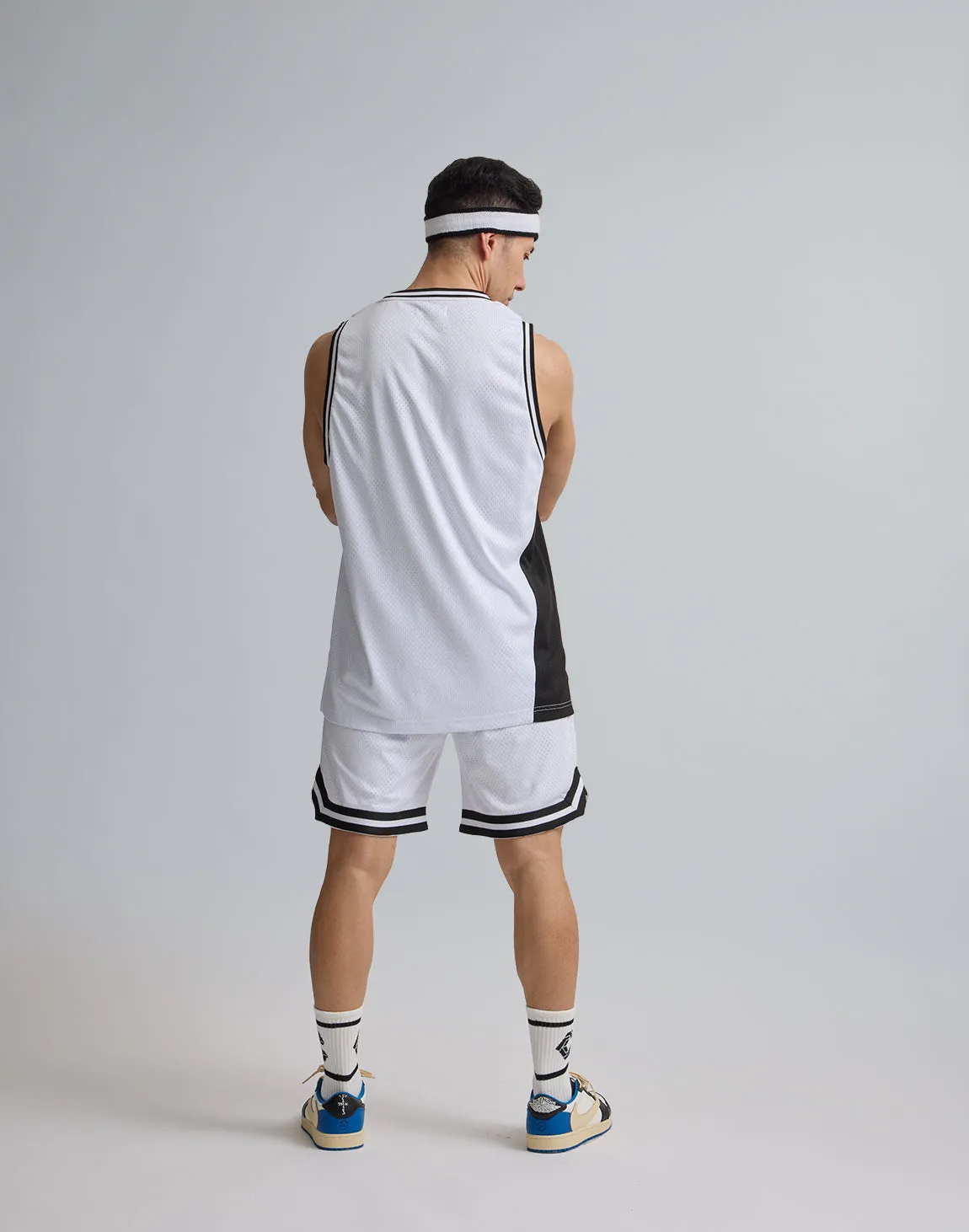 CRONOS JERSEY MESH SHORTS【WHITE】
