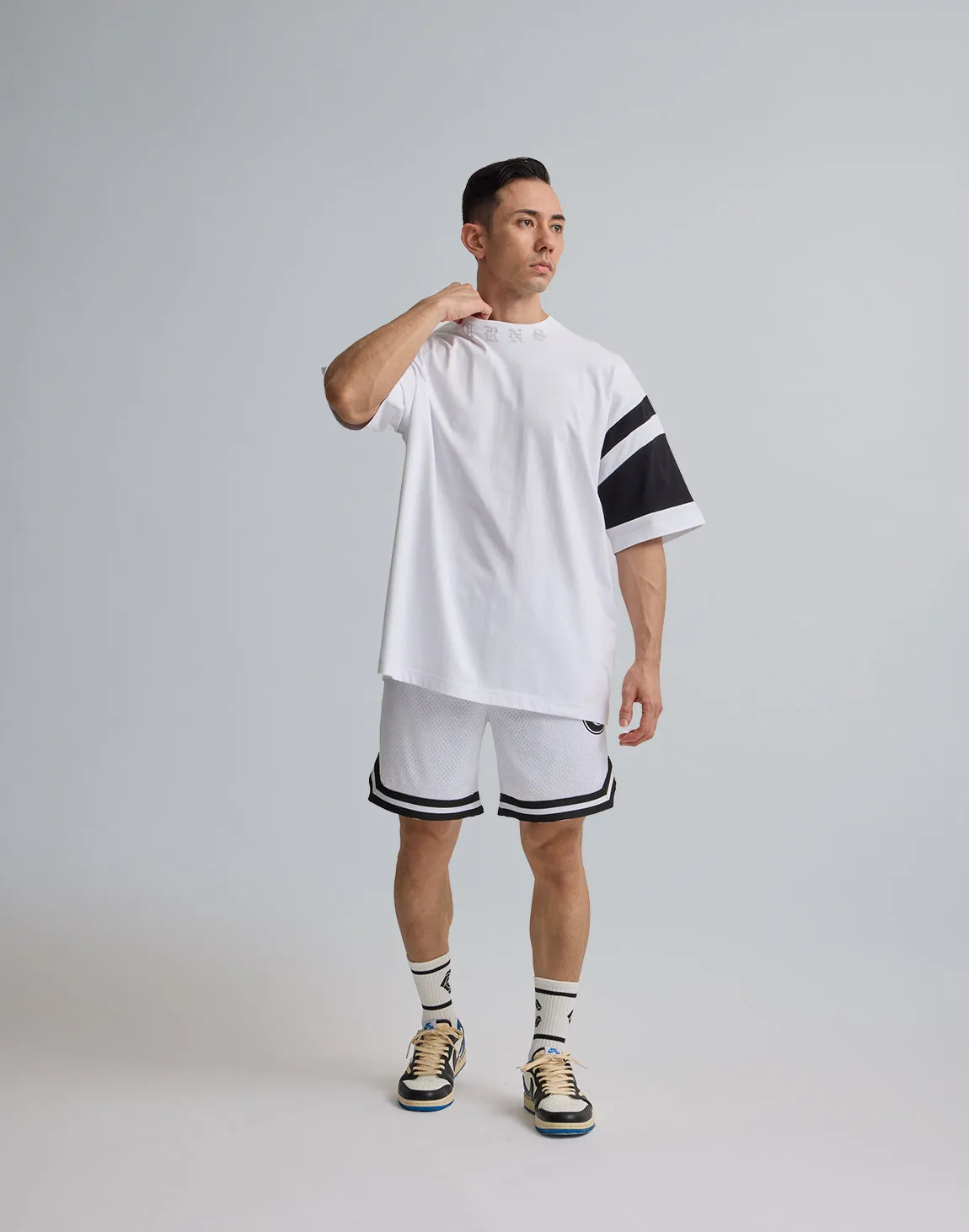 CRONOS JERSEY MESH SHORTS【WHITE】