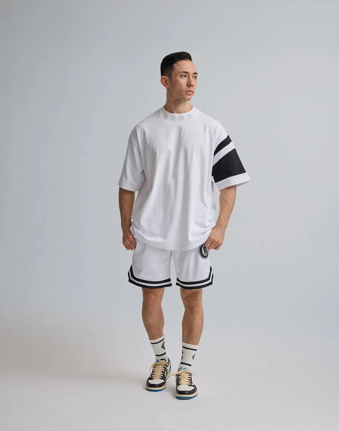 CRONOS JERSEY MESH SHORTS【WHITE】