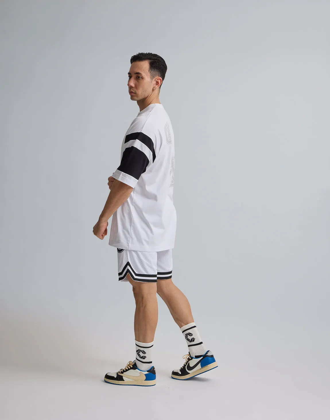CRONOS JERSEY MESH SHORTS【WHITE】