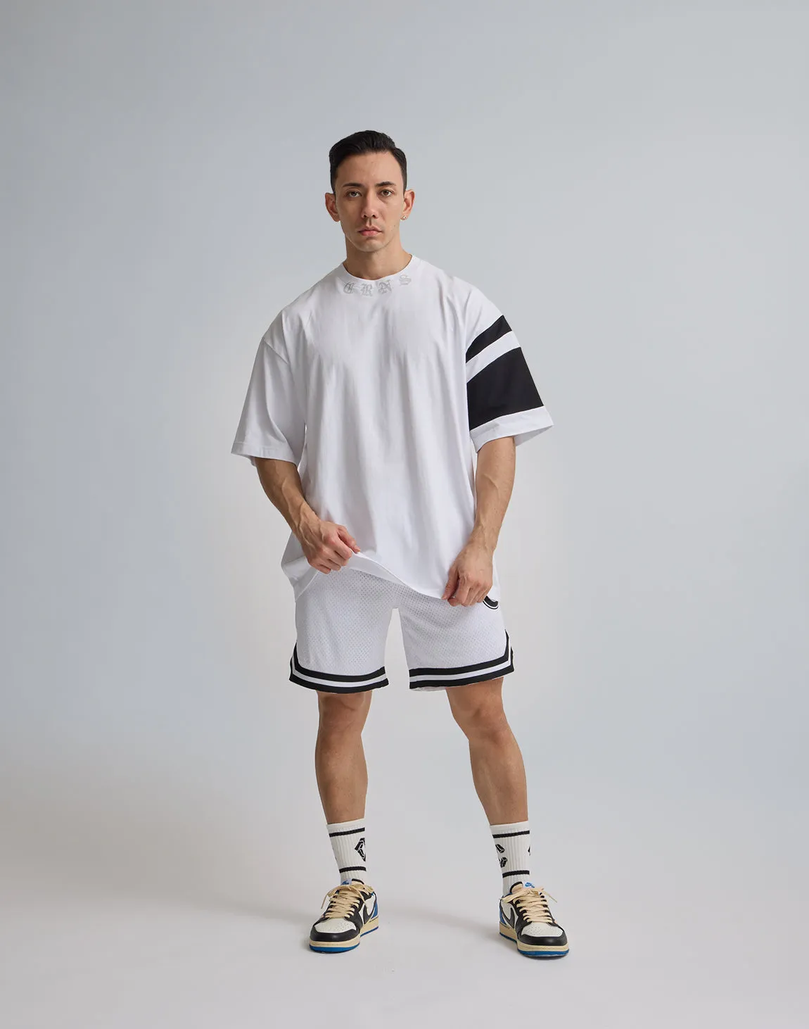 CRONOS JERSEY MESH SHORTS【WHITE】