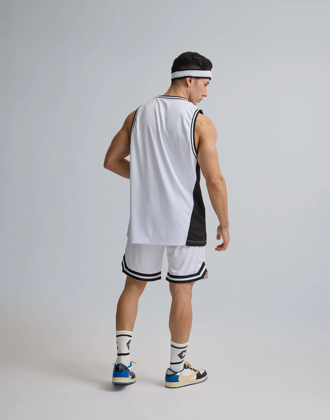 CRONOS JERSEY MESH SHORTS【WHITE】