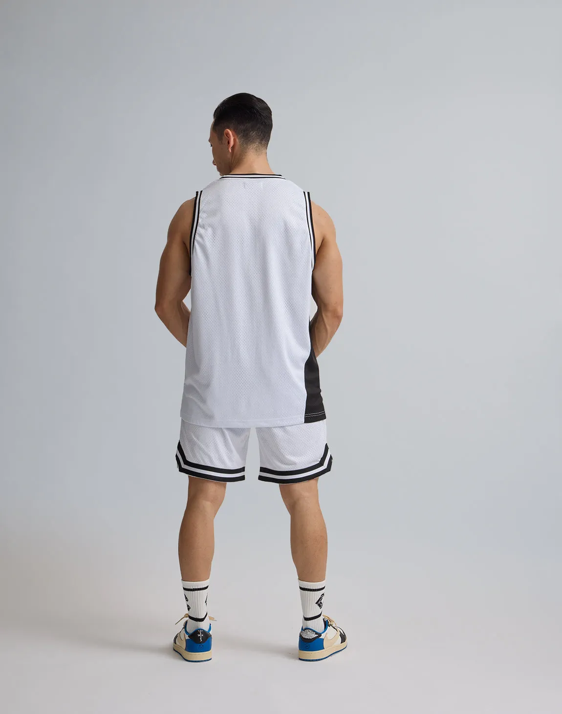 CRONOS JERSEY MESH SHORTS【WHITE】