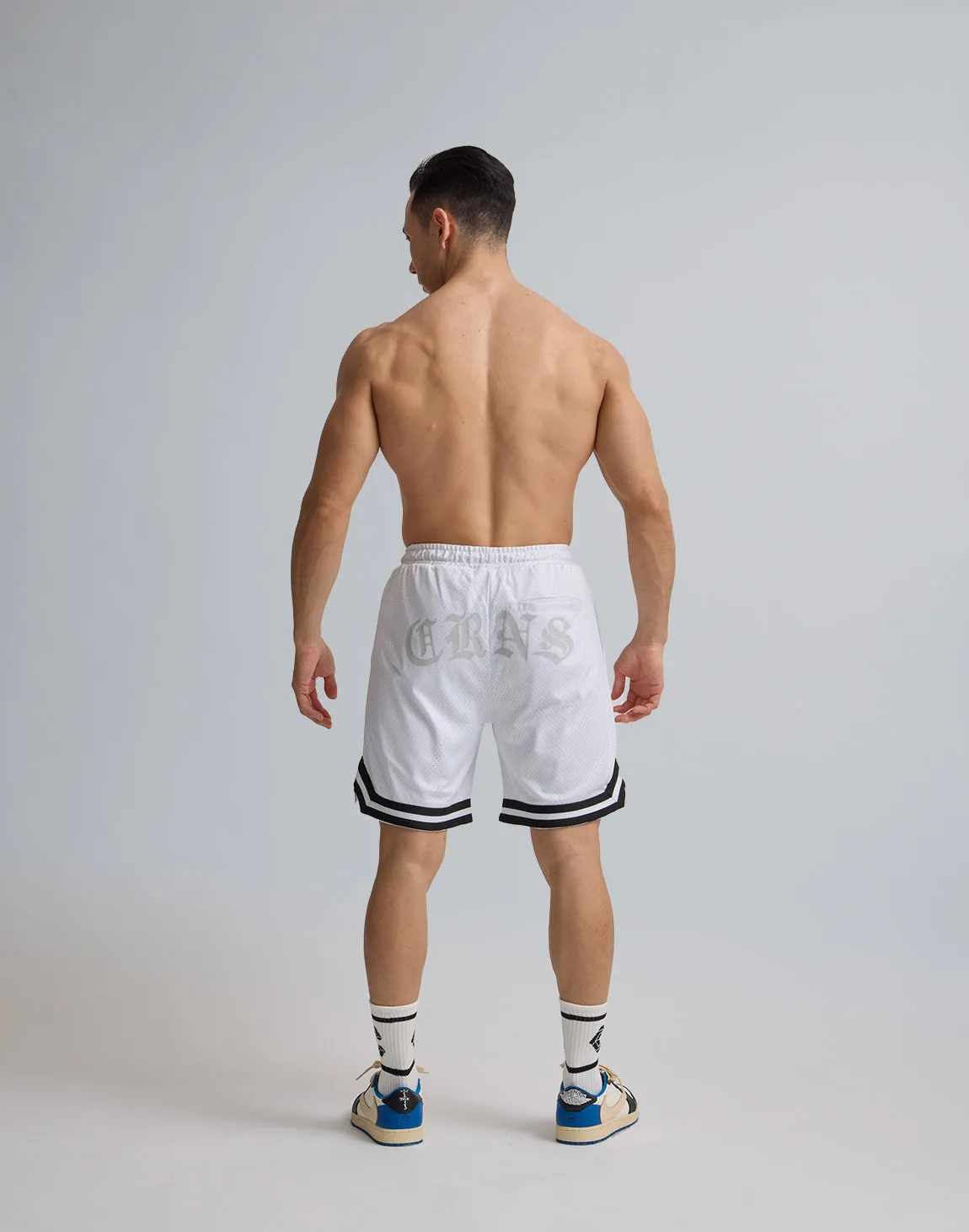 CRONOS JERSEY MESH SHORTS【WHITE】