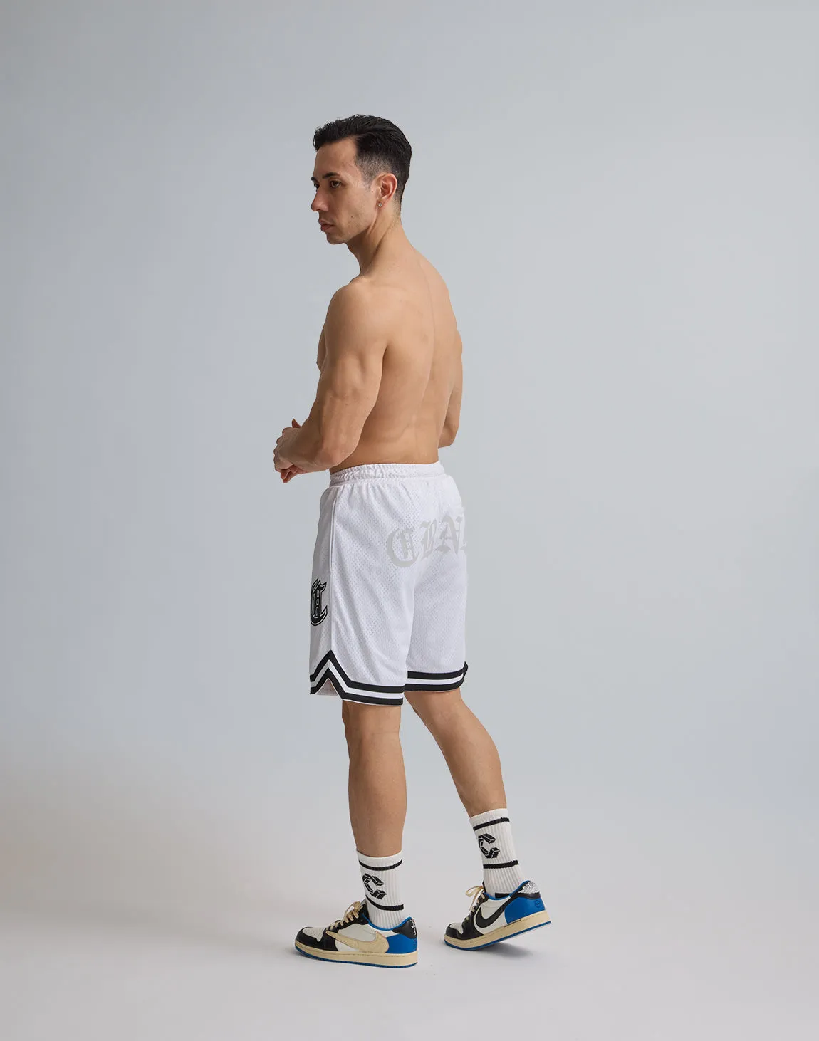 CRONOS JERSEY MESH SHORTS【WHITE】