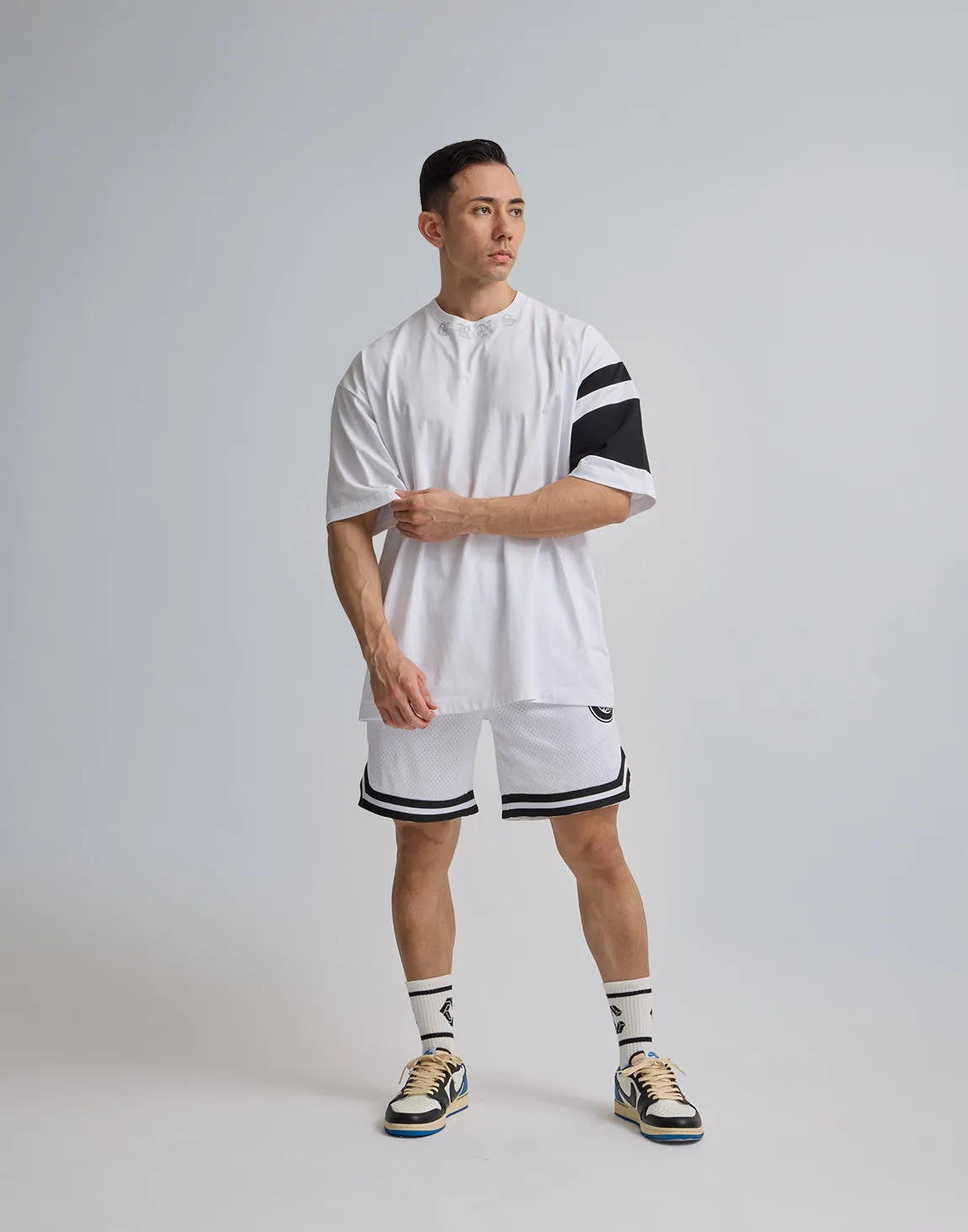 CRONOS JERSEY MESH SHORTS【WHITE】