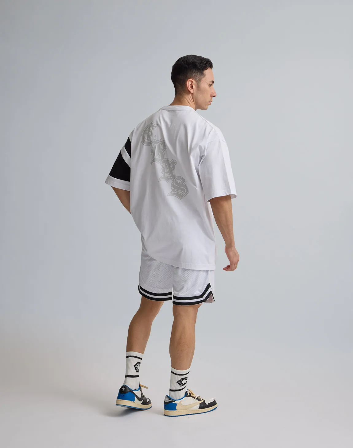 CRONOS JERSEY MESH SHORTS【WHITE】
