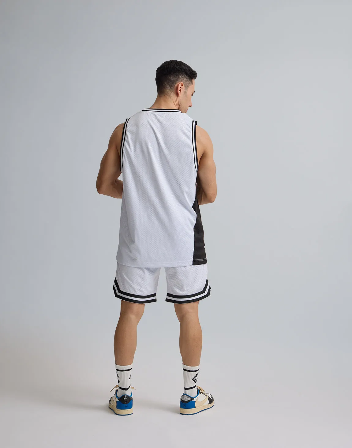CRONOS JERSEY MESH SHORTS【WHITE】